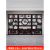 Bogu rack Chinese solid wood living room partition elm Duobao Pavilion display cabinet antique tea shelf antique bookcase walnut color medium drawing all solid wood a pair of Bogu rack