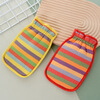 Double-sided coarse sand bath towel, household bath towel, powerful adult mud rub without hurting the skin, rainbow strip bath towel, blue