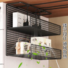 Lin's boy under-desk cable management rack power cord trough hider organizer box wire socket holder storage desktop cable routing artifact black - double layer