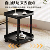 Zhuobo coffee table side table movable small table small coffee table bedside table storage rack storage cabinet CJ19 black