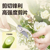 Deli flower scissors gardening scissors wide head household flower blade sharp garden flower pruning tool gardening scissors green curved cutting blade rust-proof and anti-stick TJ53
