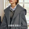 Olrain Ou Ruier temperament luxury warm woolen coat winter women's mid-length woolen double-sided woolen top warm clothes gray M