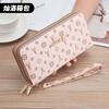 Ye Yu Ms. Wallet Long Double Zipper Mobile Phone Bag Double Layer Student Handbag Large Capacity Small Bag Soft Coin Purse Card Holder 212 Double Zipper White