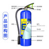 Zhe'an Guangxiao portable heptafluoropropane fire extinguisher for machine room power distribution room precision instrument fire extinguishing rapid cooling fire extinguisher 4kg heptafluoropropane fire extinguisher