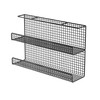 Lin's boy under-desk cable management rack power cord trough hider organizer box wire socket holder storage desktop cable routing artifact black - double layer
