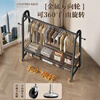 Yiga floor-standing clothes hanger movable coat rack home bedroom clothes storage rack length 100 height 170 black