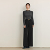 Eveli (eifini) Jiang Xin endorses Eveli half-high collar pit striped cashmere sweater 25 autumn new style Shen Tan Gray M