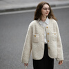 TonLion 2025 Winter Women's Imitation Lamb Hair Small Fragrance Style Short Jacket