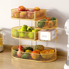 Yusenyi Fruit Plate Light Luxury Living Room Coffee Table Candy Plate Multi-layer Storage Rack Dessert Fruit Snack Basket Fruit Basket Household Plate Xinxin Xiangyin Literary Gold Trumpet Four-layer