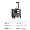 Walker Shop Light Luxury Brand Carry-on Case Aluminum Frame Trolley Case Small Lightweight Business Suitcase Front Opening Luggage Box Black Front Opening Lid + Cup Holder + USB Charging 16 Inch Horizontal Style/Can Be Boarded