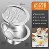 NAOISKEY Thickened stainless steel basin drain basket rice washing artifact rice washing sieve and vegetable washing drain basin basket 304 stainless steel A1-multifunctional rice washing basin