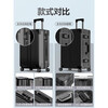 Suitcase aluminum frame 20 trolley case universal wheels 24 female and male students 26 boarding password leather box 28 inch suitcase supreme upgraded model zipper model/business black pressure and fall resistance 34 inches