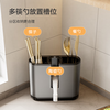 Made in Tokyo, kitchen storage rack, punch-free wall-mounted chopstick barrel space aluminum storage box, chopstick cage drain storage rack