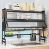 Jibaiju kitchen sink rack wash basin dust-proof bowl counter top storage cabinet dish rack multi-functional drain rack