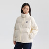 Lee25 new autumn and winter comfortable version stand-up collar raglan sleeves small logo logo women's down jacket off-white M