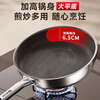 Konbach flat bottom non-stick pan real titanium uncoated wok steak frying pan omelette pancake special gas stove induction cooker maternal and child grade 100% real titanium 0 coating 28cm
