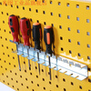 Square hole hole plate storage rack screwdriver wrench round bottle drill bit material storage and organization tool hanging plate hook connecting rod hook