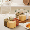 Home KATEI STORY Japanese moisture-proof seasoning box 4 combination seasoning jars sealed salt jar home kitchen storage seasoning box
