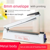 Yusenyi Yalanpin 8mm wide commercial hand pressure sealing machine metal body small household food tea moon cake plastic bag aluminum widened printing 20cm white (8mm)