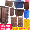 Xinrongda hotel linen cart bag room work cart linen bag cleaning garage door cart bag storage canvas rag bag 50 high double-sided cart bag brown plastic buckle
