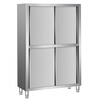 Stainless steel integrated cabinet four-door dish cabinet cleaning cabinet vertical cabinet storage cabinet sideboard commercial home kitchen 30 national standard 304 extra thick sliding door 116*50*180 4 doors