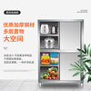 Stainless steel integrated cabinet four-door dish cabinet cleaning cabinet vertical cabinet storage cabinet sideboard commercial home kitchen 30 national standard 304 extra thick sliding door 116*50*180 4 doors
