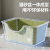 Muhuan lazy cat litter box replaceable core disposable cover anti-splash and anti-odor disposable semi-enclosed extra large cat litter box toilet