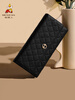 OTHER/Others 2025 new women's wallet fashionable high-end exquisite cowhide small fragrance style wallet medium long clutch black-A style wallet