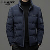 LILANZ Men's Red Down Jacket Winter High-end Brand Stand Collar White Duck Down Warm and Fashionable Men's Jacket Black 2XL Suitable for Weight 150-170 Jin