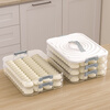 Yusenyi Food Grade Dumpling Box Freezer Box Refrigerator Multi-layer Frozen Dumpling Tray Household Dumpling Box Dumpling Storage Box Four Layers One Cover I Can Hold Approximately 240 Pieces Large Sealed Fresh Green