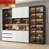 MLLHHCO German brand sideboard wall cabinet customized version living room storage cabinet track glass door wine cabinet restaurant cabinet B type 2 meters 4 solid wood package installation multi-functional solid wood sideboard wine cabinet + delivery to thousands of cities