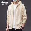 JEEP SPIRIT Jeep heavy knitted casual hooded sweatshirt men's spring loose large size jacket couple casual all-match coat
