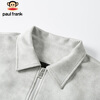 Paul Frank Jacket Men's Winter Loose Workwear Jacket Men's Casual Suede Leather Jacket Men's Black L