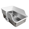 Leyoupai stainless steel cat litter box open cat litter box heightened fence anti-splash giant cat toilet non-stick bottom medium and high style