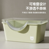 Muhuan lazy cat litter box replaceable core disposable cover anti-splash and anti-odor disposable semi-enclosed extra large cat litter box toilet