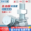 Tianzhuo Hardware Grade 8.8 high-strength galvanized external hexagonal bolt set complete screw nut screw combination MM4M6M8-M24 M10*30 5 sets