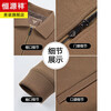 Hengyuanxiang high-end knitted jacket men's autumn and winter quilted thickened warm business casual middle-aged dad lapel short jacket brown L 175