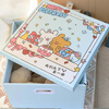 Puppy cartoon gift box birthday gift box packaging box large snack empty box box empty box carton large dog repair carton 30*30*30cm + greeting card + white raffia