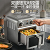 Liven's new Xiaogangren Pro air fryer, stainless steel inside and outside, uncoated visual window, dual heat source, no turning required, 6.5L large capacity household frying oven KZ-XGR6597