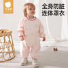 Betis baby one-piece smock for eating, waterproof and anti-dirty, baby crawling food supplement, bib, children's apron, crawling clothes, flowers