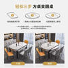 Jingxi Selection Slate Dining Table and Chair Combination Simple, Light and Luxurious Folding Telescopic Variable Round Table Small Apartment Dining Table Black + White Frame Bright Snow Mountain White-Pineapple Chair Style 1.35m One Table Six Chairs 12MM Thickened Slate