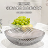 Licheers fruit plate living room high-end snack melon seed plate household fruit plate tray high appearance transparent mixed color 2 pack