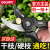 Deli branch shears, pruning shears, fruit branch scissors, garden fruit tree flower scissors, potted green plants, gardening shears, grafting special, can cut 15mm fruit branches, rust-proof Teflon
