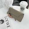OTHER/Other genuine leather ultra-thin simple long version wallet for women 2024 new versatile pure cowhide wallet for mobile phone clutch khaki first layer cowhide