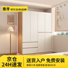 Huixun Jingdong's own brand free installation wardrobe home bedroom rental house simple assembly storage large wardrobe 140*200*60 main cabinet four doors thickened back panel