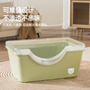 Muhuan lazy cat litter box replaceable core disposable cover anti-splash and anti-odor disposable semi-enclosed extra large cat litter box toilet
