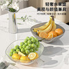 Licheers fruit plate living room high-end snack melon seed plate household fruit plate tray high appearance transparent mixed color 2 pack