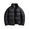 Flying in the Snow 2025 Winter New Men's Short Down Jacket Goose Down Comfortable, Warm and Versatile Basic Bread Jacket Outdoor Sports Black|8056 M 170/88A