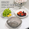 Licheers fruit plate living room high-end snack melon seed plate household fruit plate tray high appearance transparent mixed color 2 pack
