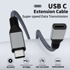 UGREEN typec extension cable male to female audio and video data cable 4K screen projection cable CTOC female adapter cable fast charging data cable straight type c extension cable 2 meters/6.6FT